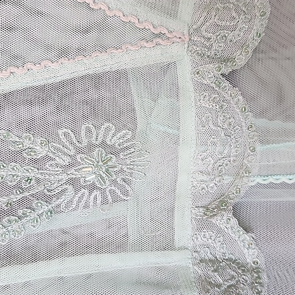 The Pyramid Collection Mint Green Sheer Dress - Picture 2 of 7